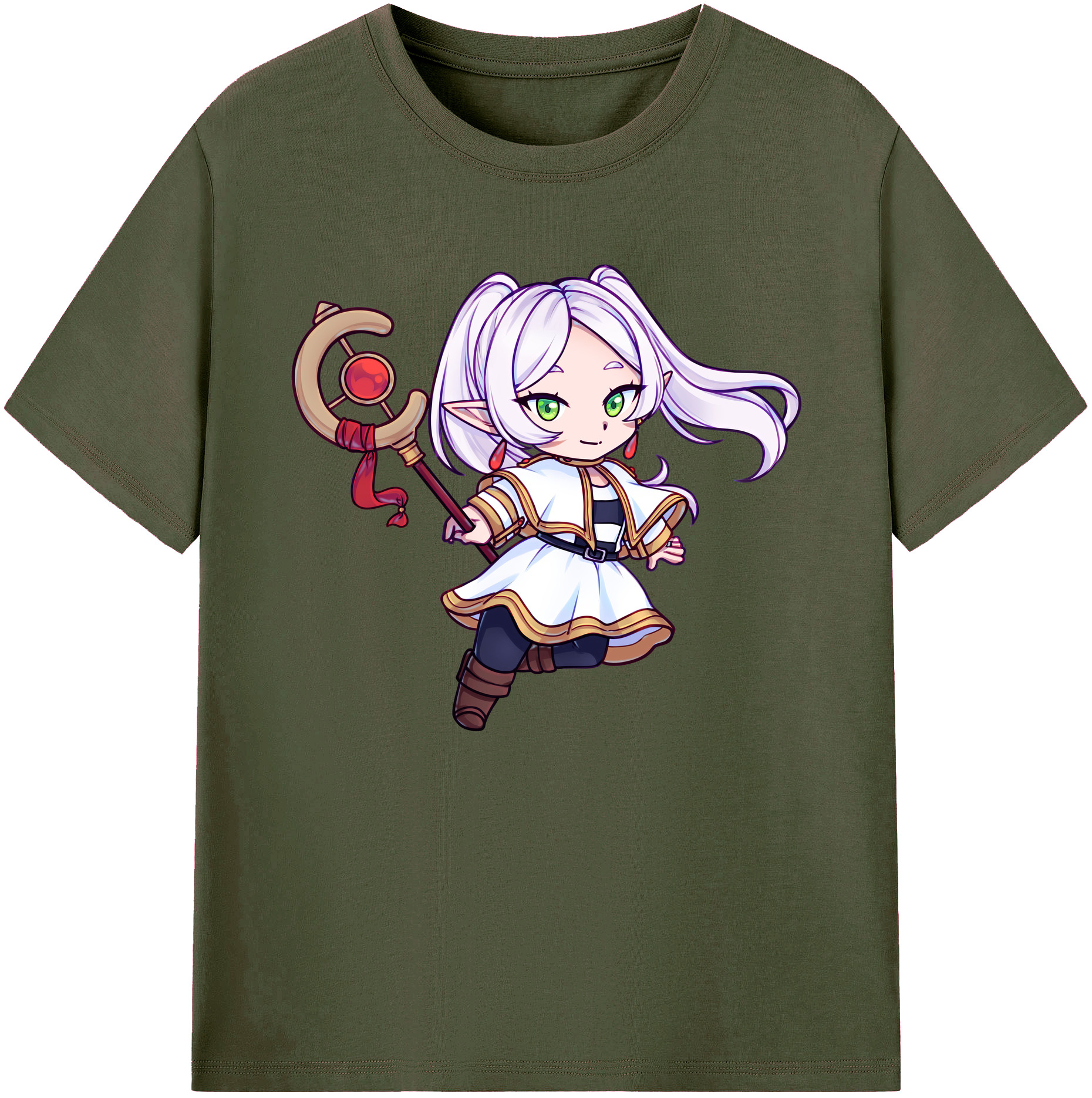 （画像用） 葬送のフリーレン Frieren 綿100％ メンズ半袖Tシャツ｜肌触りやわらか＆通気性